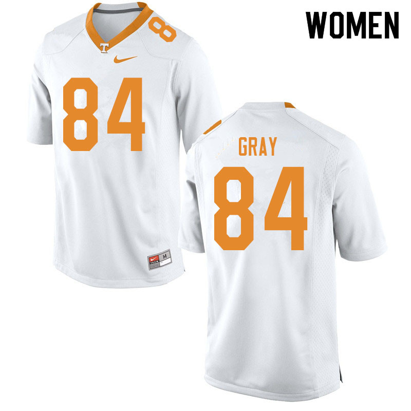 Women #84 Maleik Gray Tennessee Volunteers College Football Jerseys Sale-White - Click Image to Close